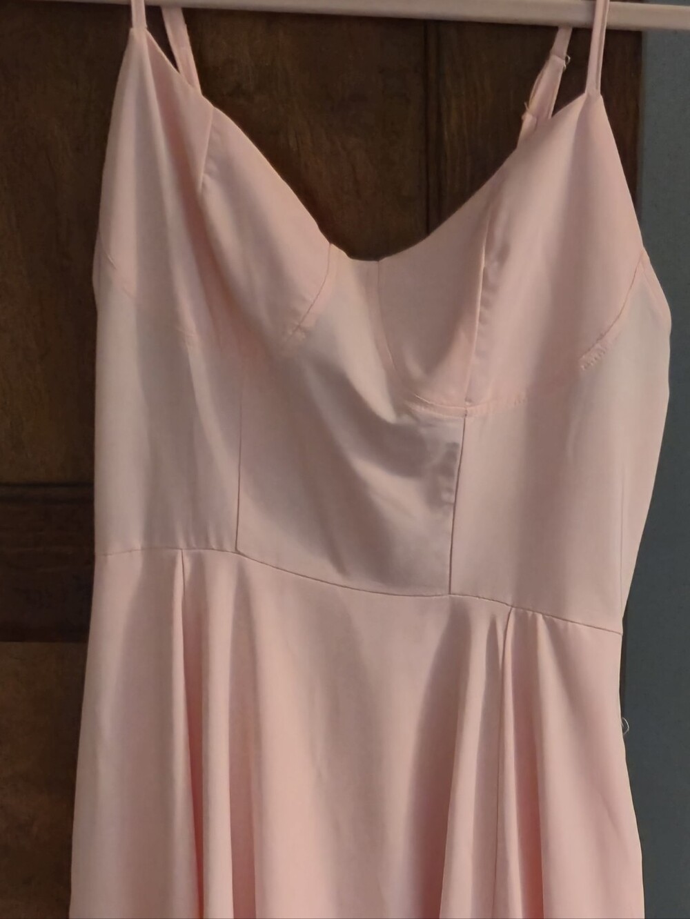 Women’s Pink Spaghetti-Strap A-Line Dress With Pockets Size Meduim